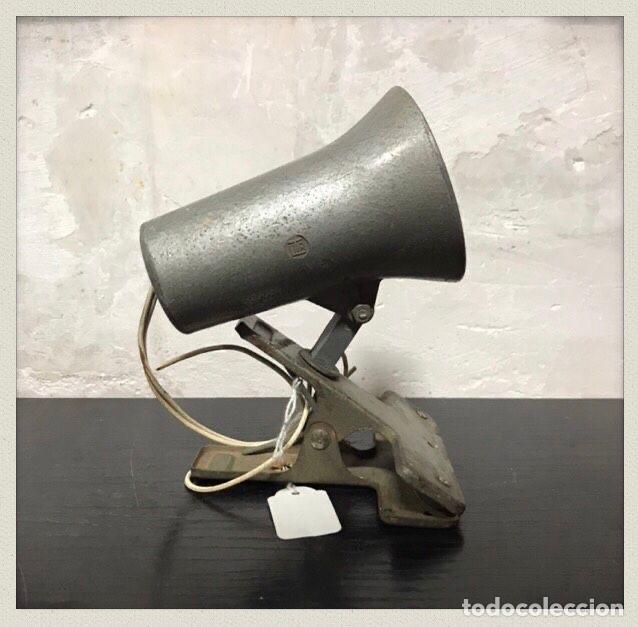 Vintage: Foco industrial de pinza - Foto 1