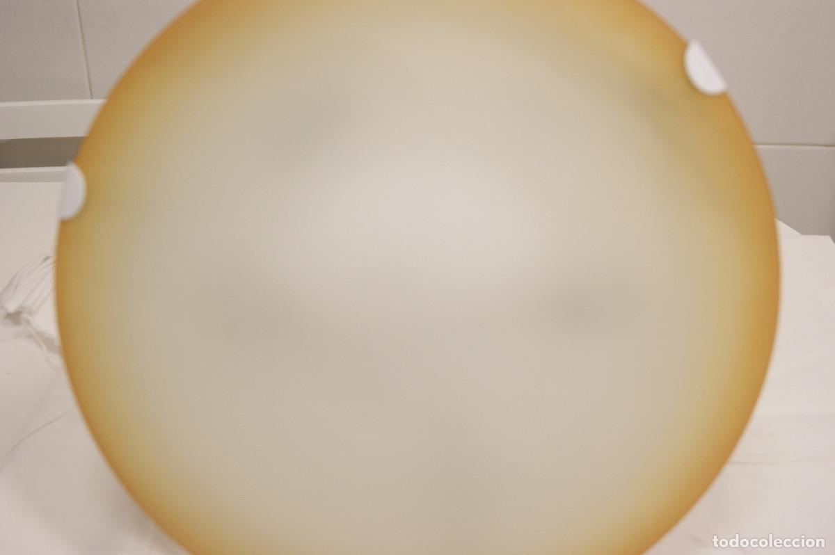Vintage: aplique/plaf&oacute;n blanco, marr&oacute;n y cristal - Foto 7