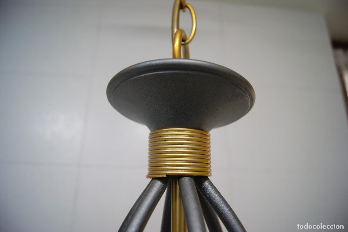 Vintage: L&aacute;mpara de techo, gris y oro mate - Foto 24