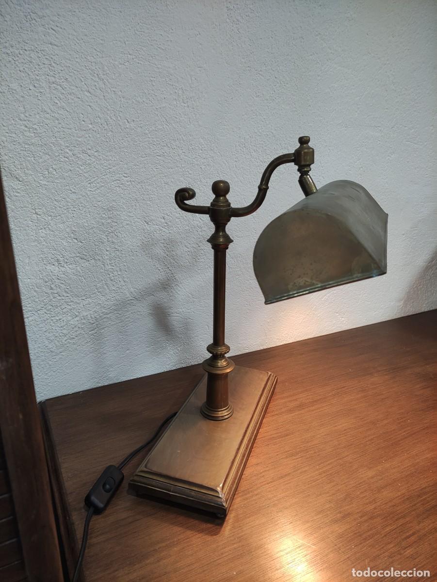 Vintage: Lampara despacho lat&oacute;n - Foto 2
