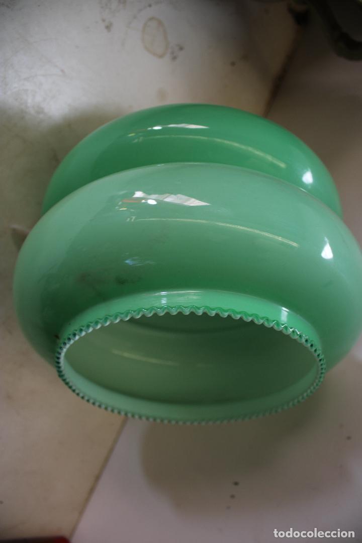 Vintage: lampara de techo cristal verde - Foto 4