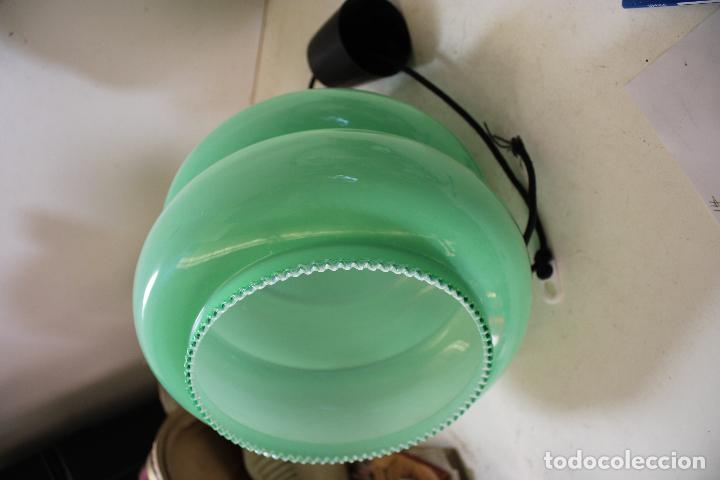 Vintage: lampara de techo cristal verde - Foto 5