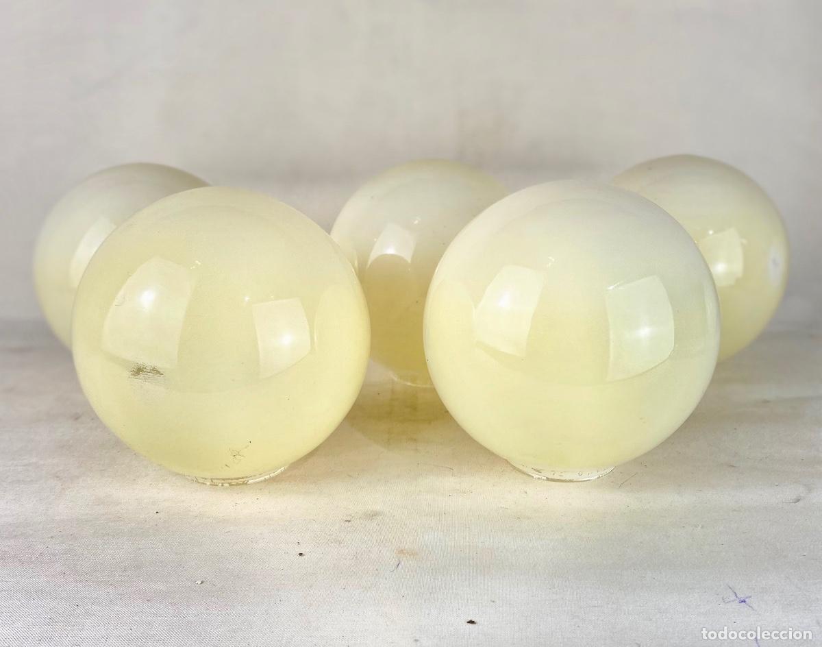 Vintage: 5 Tulipas cristal beige redondas - Foto 2