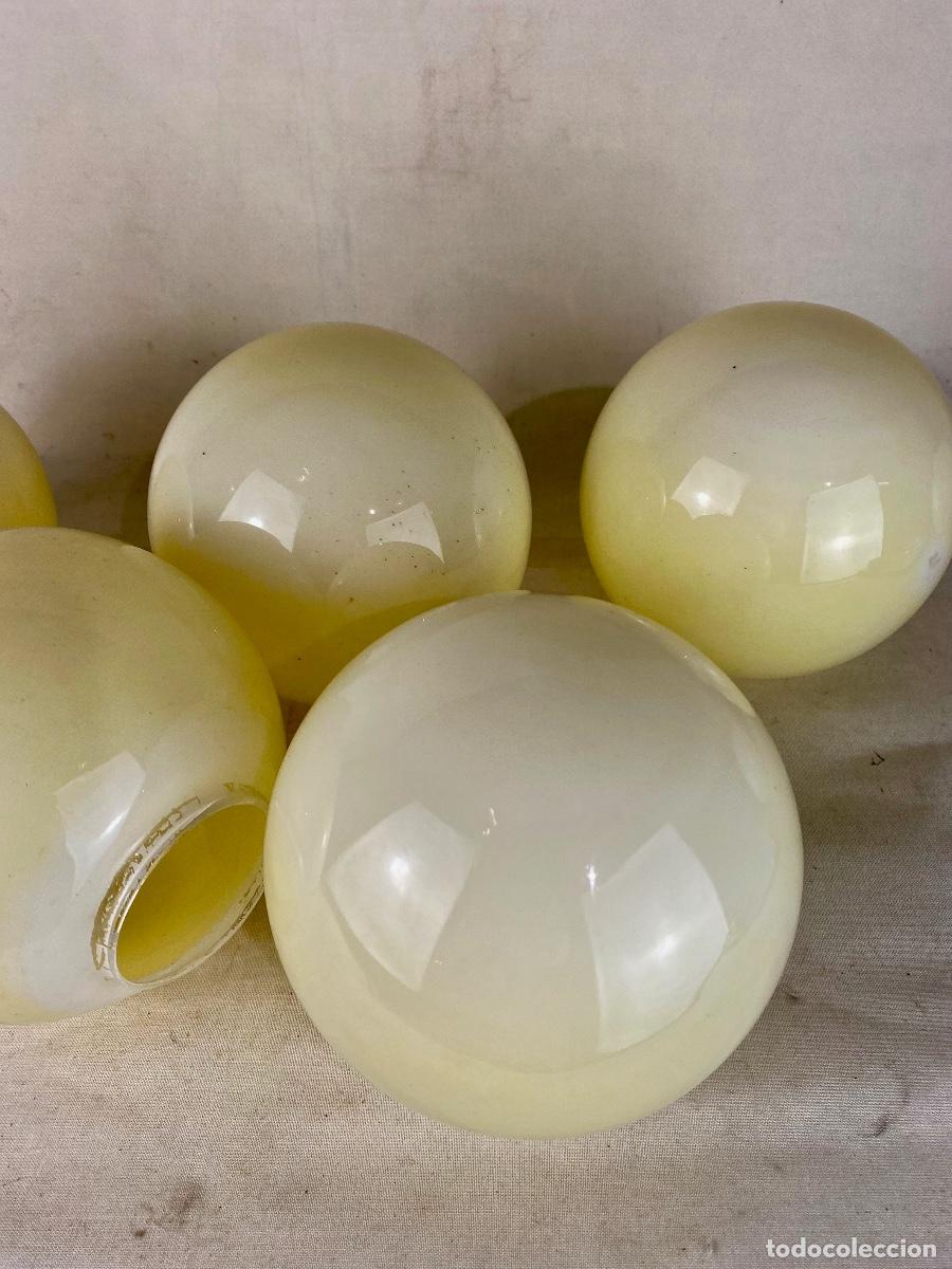 Vintage: 5 Tulipas cristal beige redondas - Foto 5