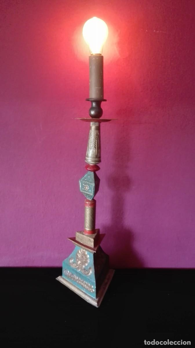 Vintage: LAMPARA METAL PINTADO - Foto 2