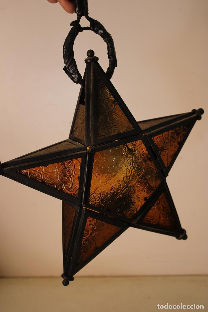Vintage: lampara farol estrella - Foto 2