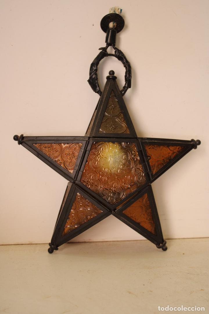 Vintage: lampara farol estrella - Foto 3
