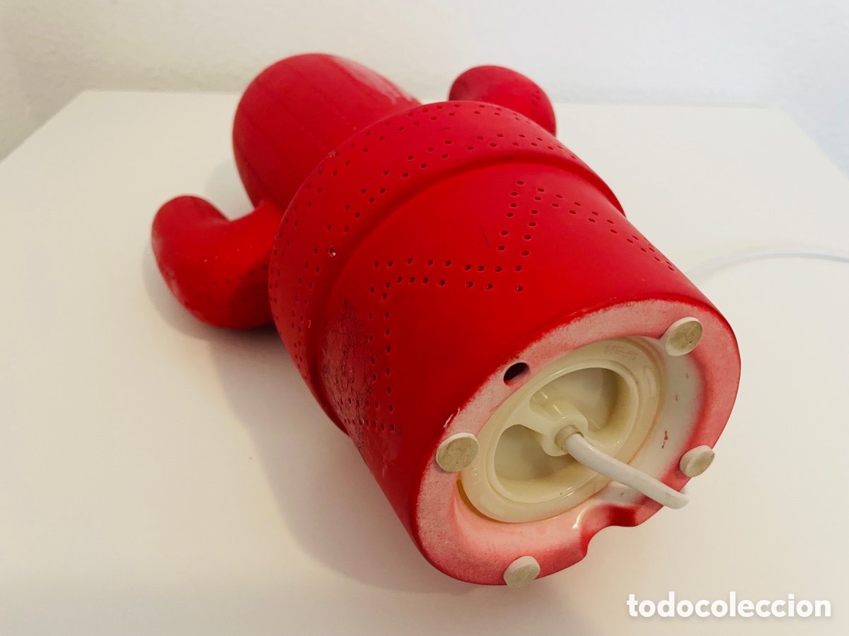 Vintage: L&aacute;mpara Cactus porcelana roja - Foto 10