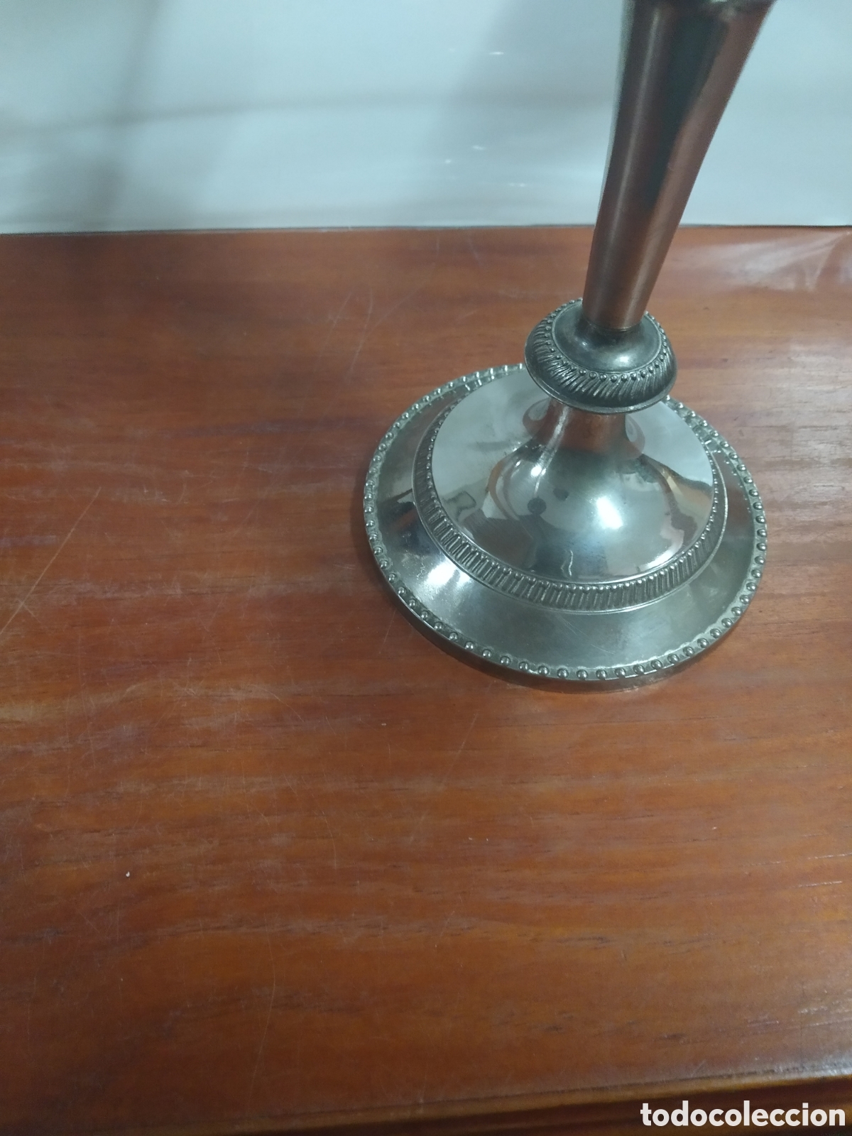 Vintage: CANDELABRO DE 5 BRAZOS DE ALPACA - Foto 6