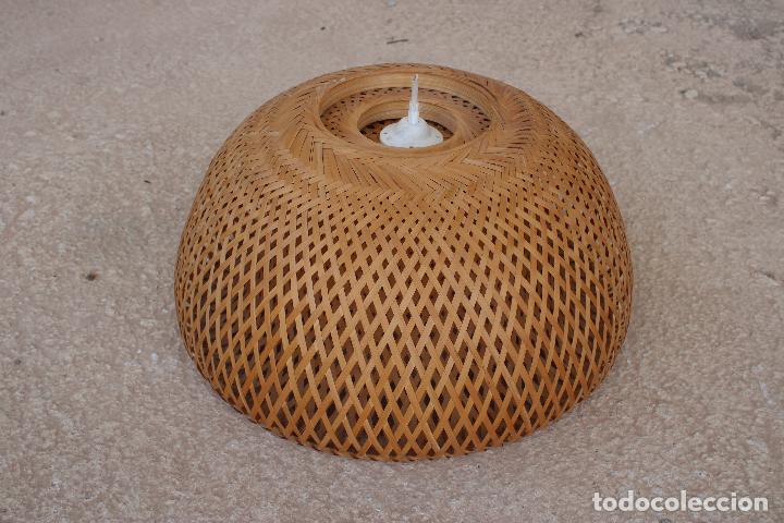 Vintage: lampara de techo de paja - Foto 3