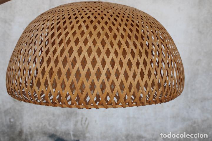 Vintage: lampara de techo de paja - Foto 4