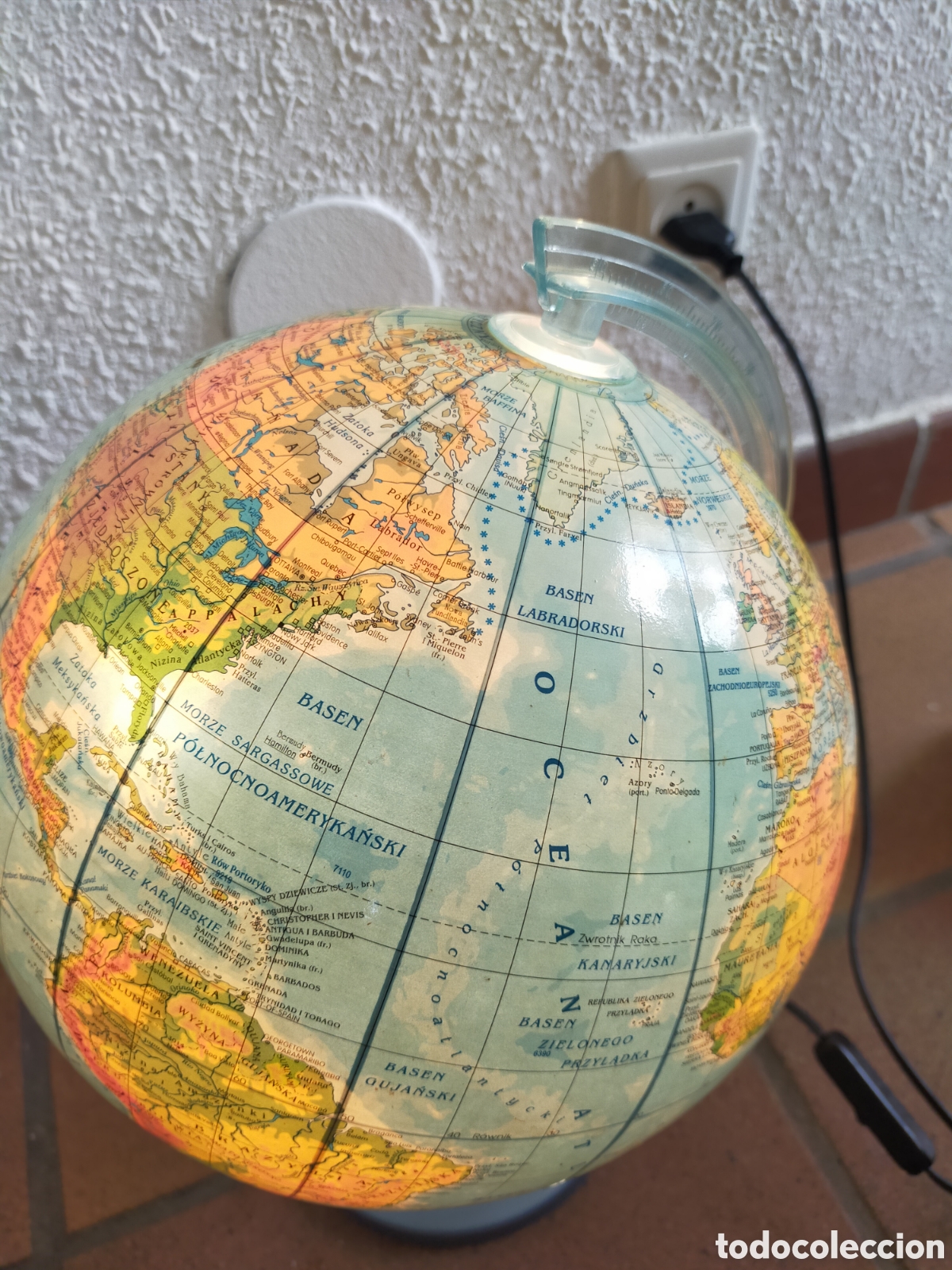 Vintage: L&aacute;mpara bola del mundo - Foto 3
