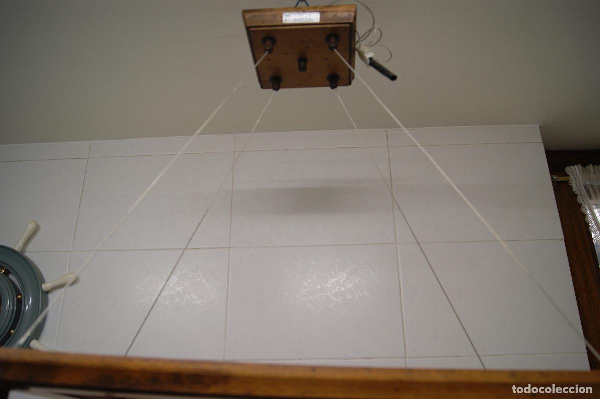 Vintage: L&aacute;mpara de techo, madera y forja marr&oacute;n - Foto 13