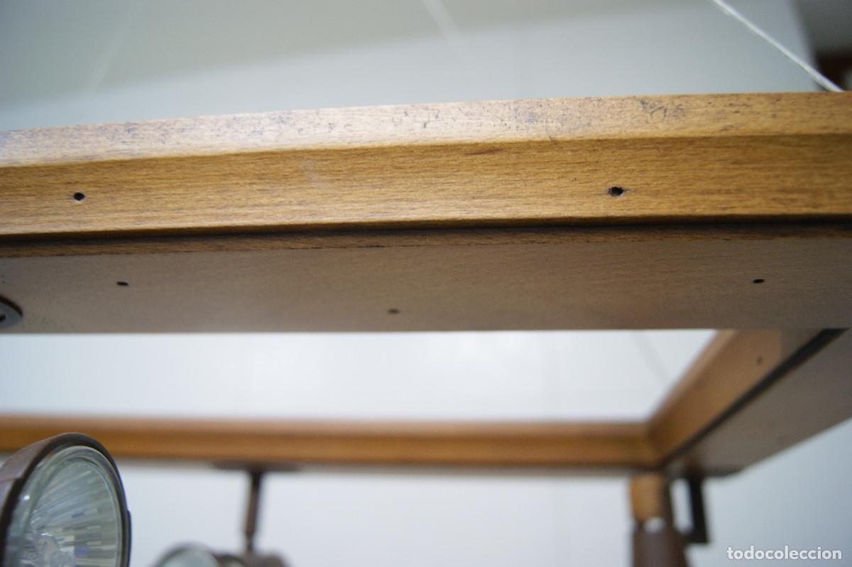 Vintage: L&aacute;mpara de techo, madera y forja marr&oacute;n - Foto 21