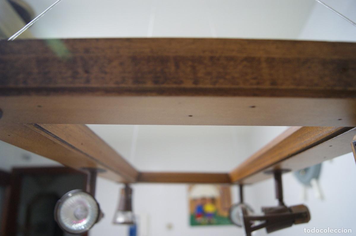 Vintage: L&aacute;mpara de techo, madera y forja marr&oacute;n - Foto 22