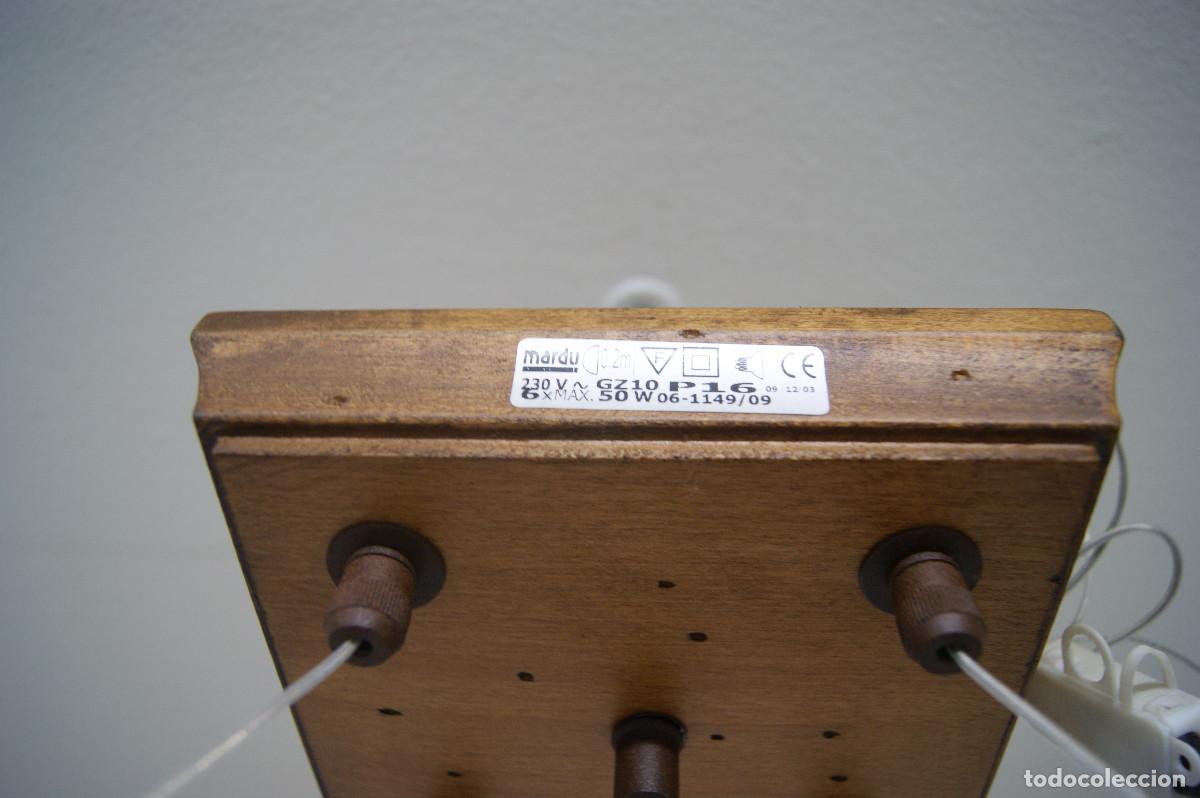 Vintage: L&aacute;mpara de techo, madera y forja marr&oacute;n - Foto 28