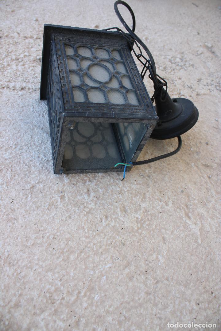 Vintage: lampara de techo farol de metal - Foto 3