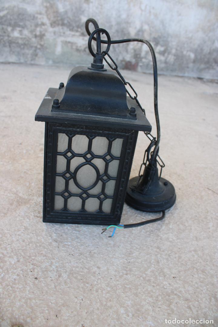 Vintage: lampara de techo farol de metal - Foto 1