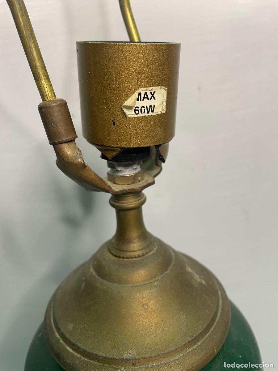 Vintage: LAMPARA ANTIGUA DE LA INDIA CON PIE DE BRONCE - Foto 11