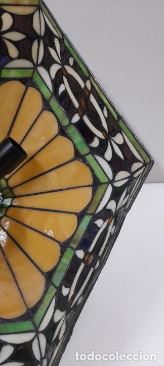 Vintage: PRECIOSA LAMPARA DE TECHO HEXAGONAL - Foto 27