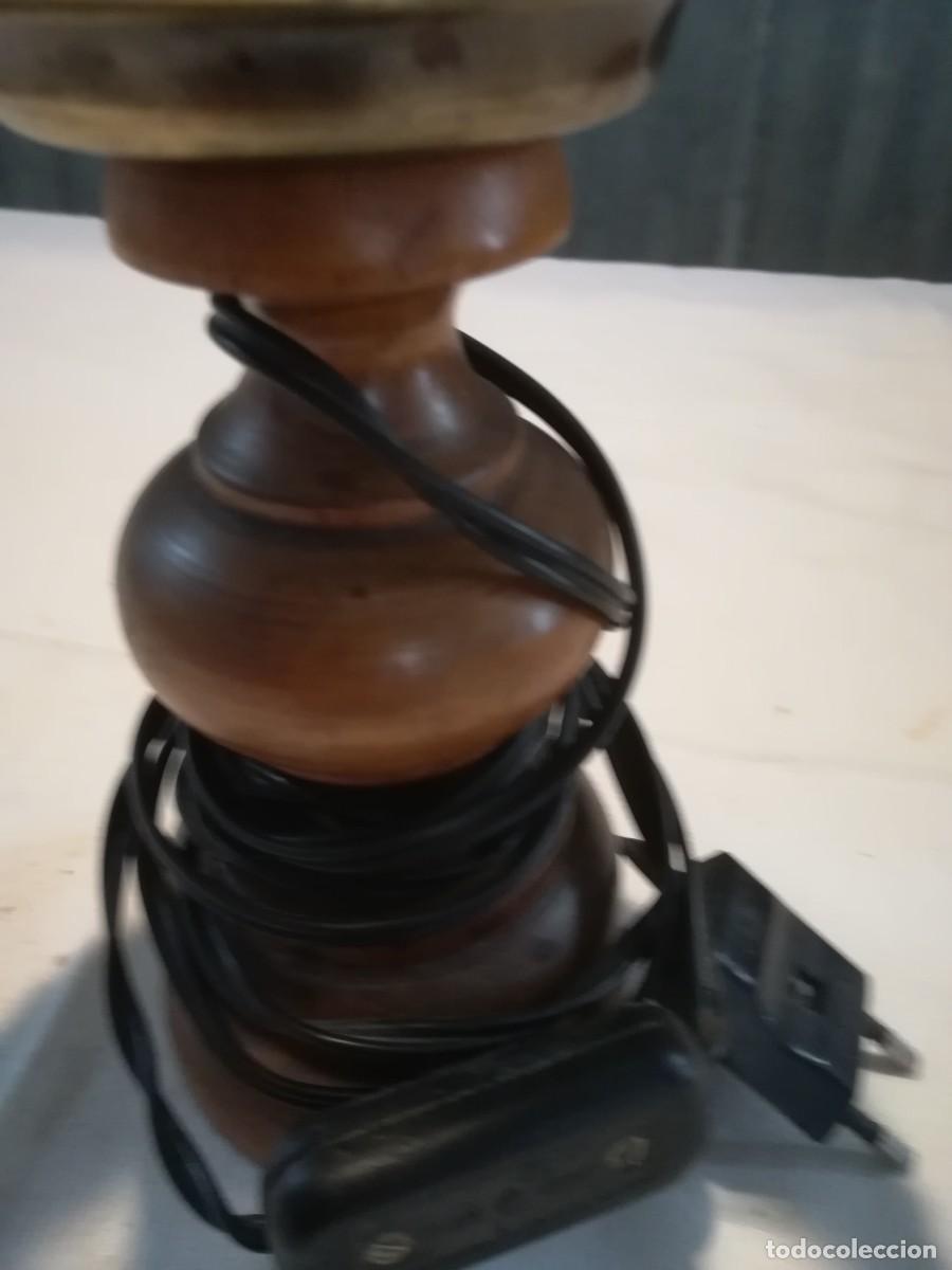Vintage: LAMPARA MADERA CON PANTALLA - Foto 3