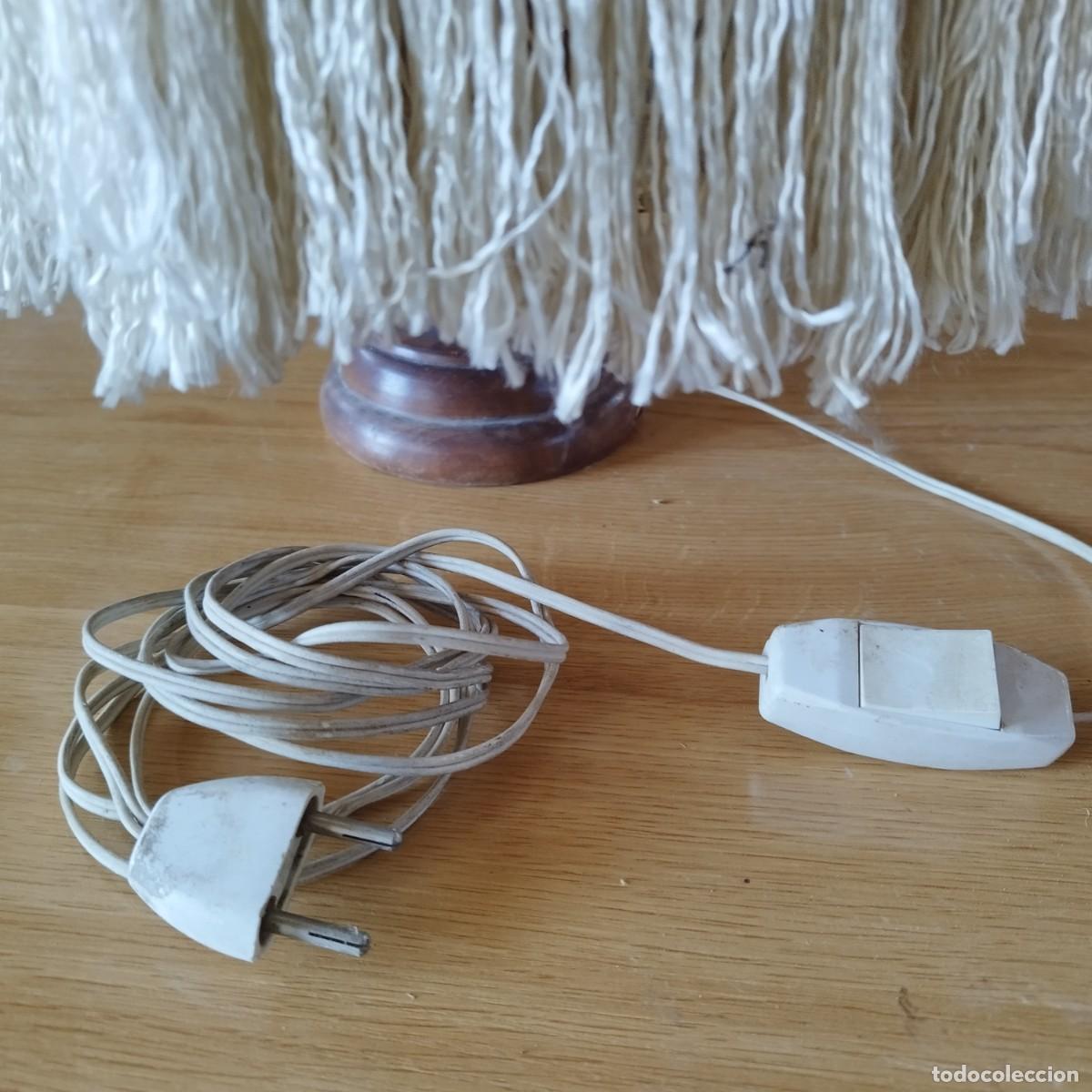 Vintage: LAMPARA MADERA PANTALLA ARTESANIA - Foto 8