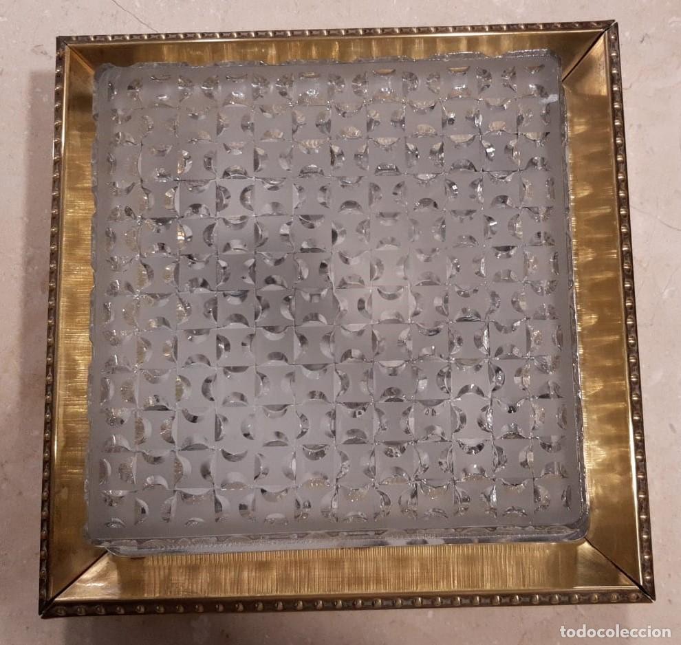 Vintage: PLAF&Oacute;N DE TECHO CRISTAL A&Ntilde;OS 70 - Foto 1