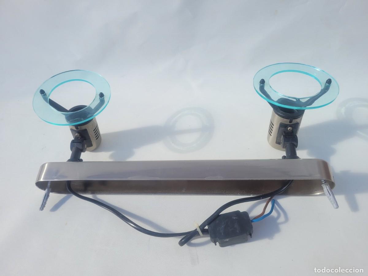 Vintage: L&aacute;mpara de techo con dos focos orientables. - Foto 5