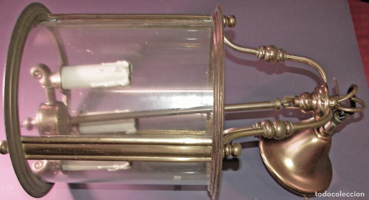 Vintage: LAMPARA DE METAL Y CRISTAL. - Foto 1