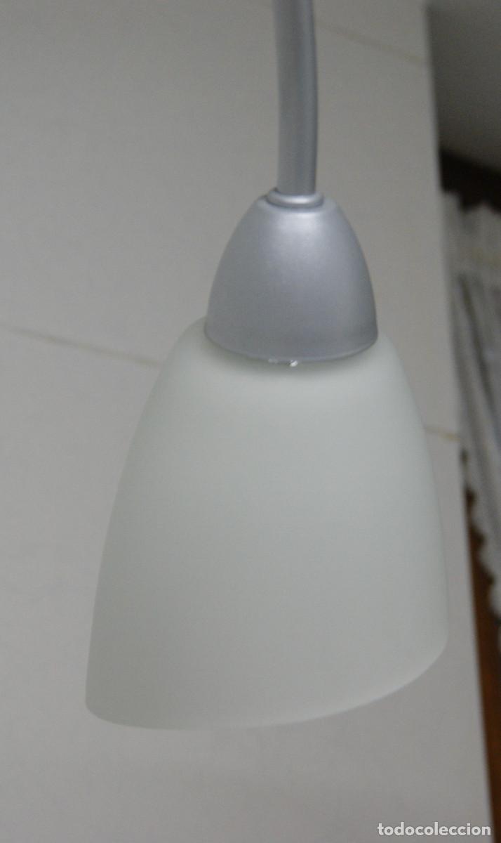 Vintage: L&aacute;mpara de techo gris-plata y cristal - Foto 10