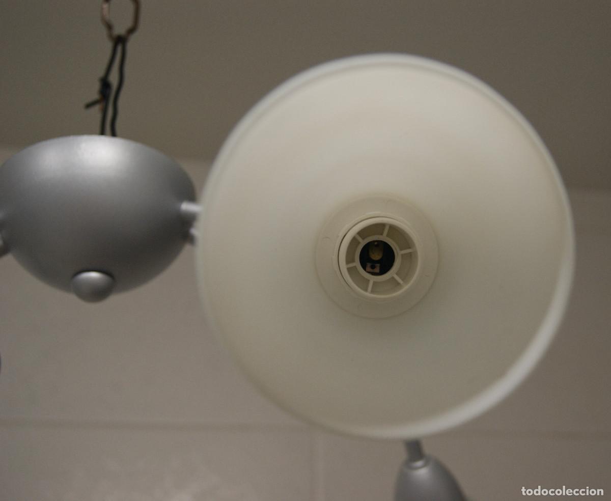 Vintage: L&aacute;mpara de techo gris-plata y cristal - Foto 11