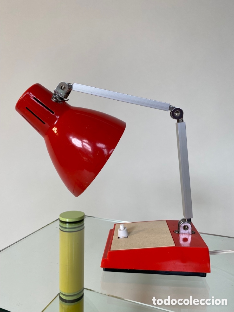 Vintage: Flexo vintage plegable lacado rojo - Foto 4