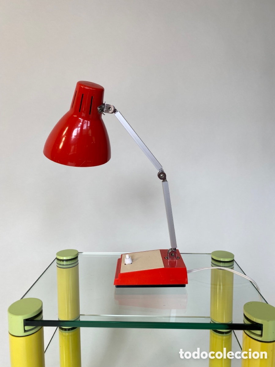Vintage: Flexo vintage plegable lacado rojo - Foto 5