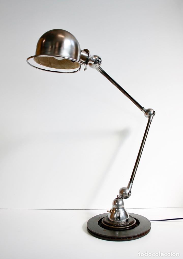 Vintage: L&Aacute;MPARA MESA INDUSTRIAL JIELD&Eacute; A&Ntilde;OS 60 - Foto 2