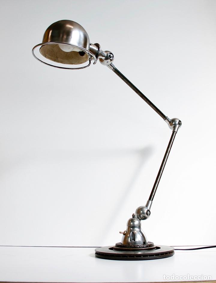 Vintage: L&Aacute;MPARA MESA INDUSTRIAL JIELD&Eacute; A&Ntilde;OS 60 - Foto 3