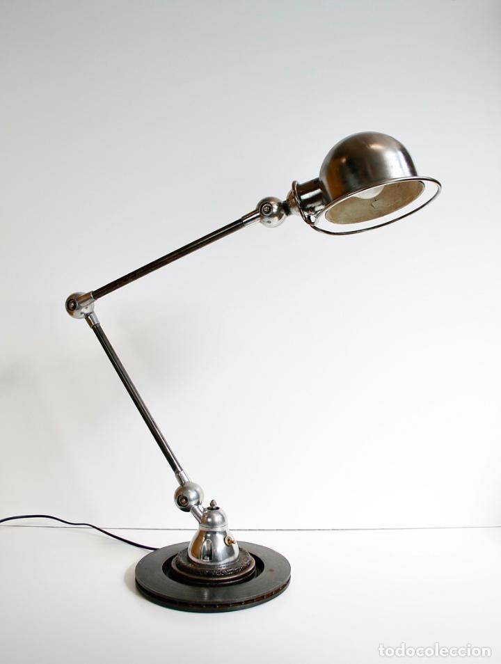 Vintage: L&Aacute;MPARA MESA INDUSTRIAL JIELD&Eacute; A&Ntilde;OS 60 - Foto 7