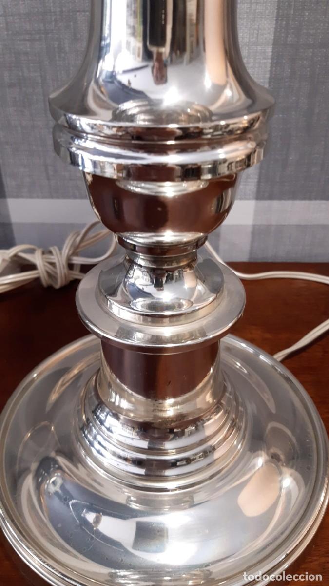 Vintage: L&Aacute;MPARA DE MESA CROMADA- MARCA CLAR - Foto 2