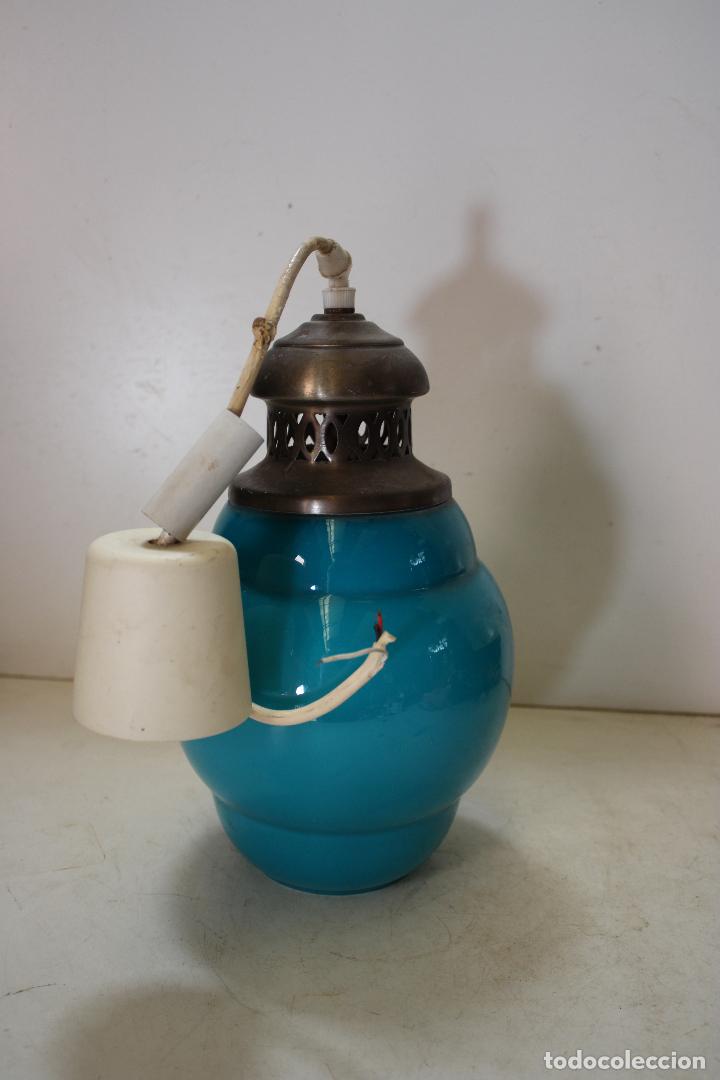 Vintage: lampara de techo azul vintage - Foto 4