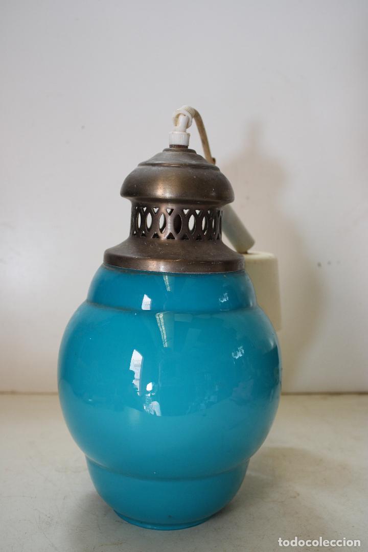 Vintage: lampara de techo azul vintage - Foto 1