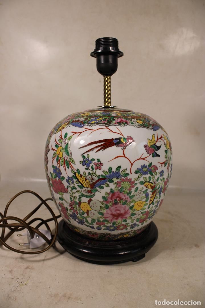 Vintage: lampara china con pajaros - Foto 1