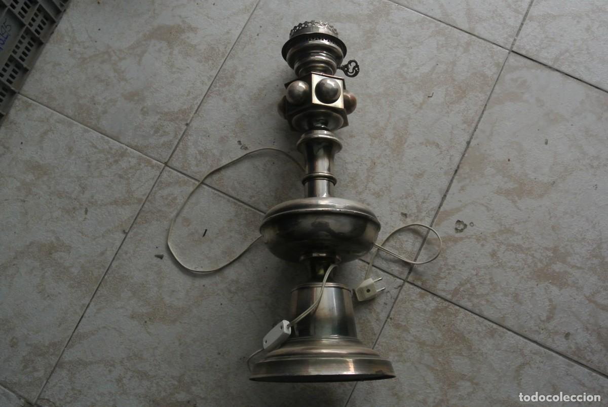 Vintage: LAMPARA DE MESA PLATEADA - Foto 2
