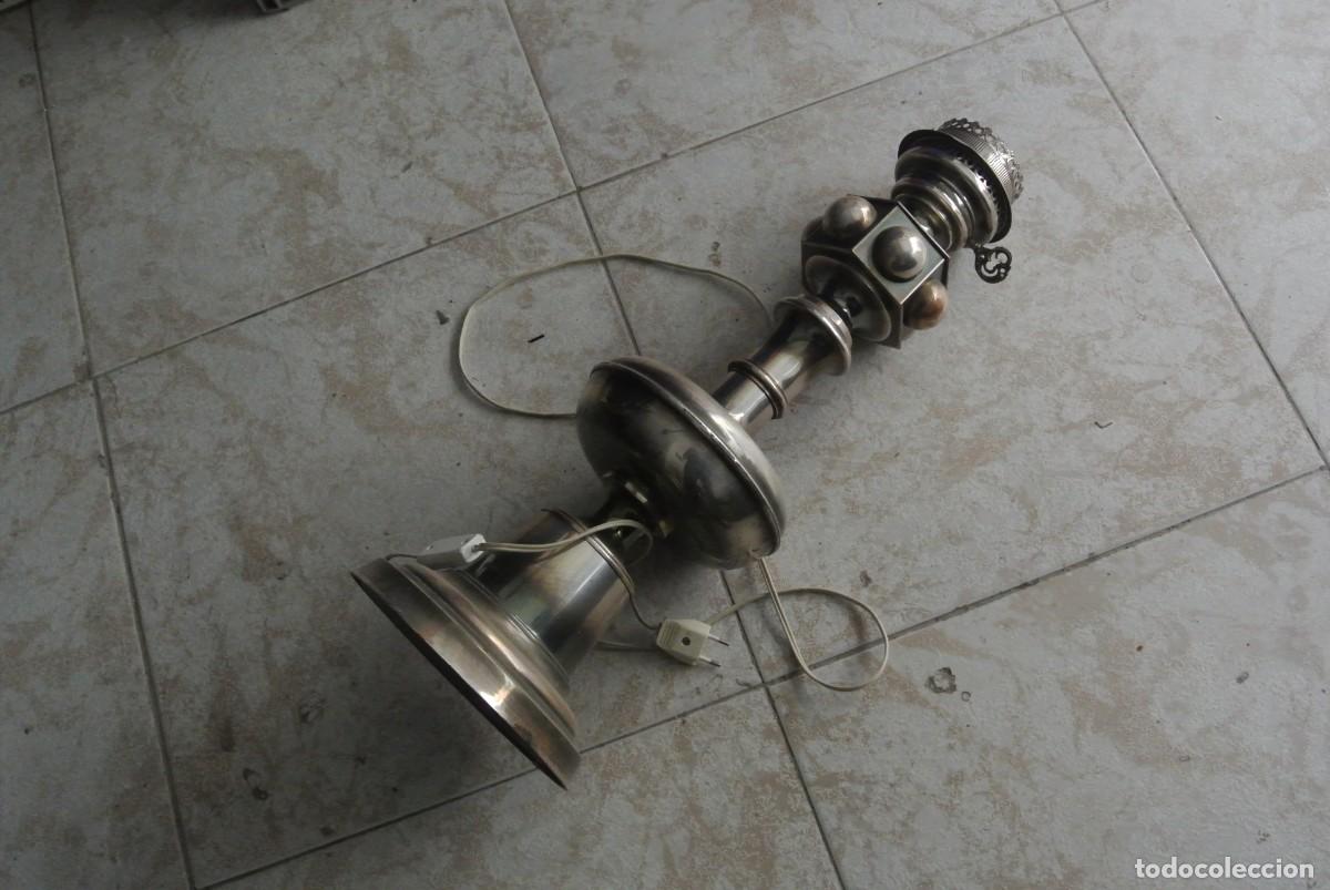 Vintage: LAMPARA DE MESA PLATEADA - Foto 6