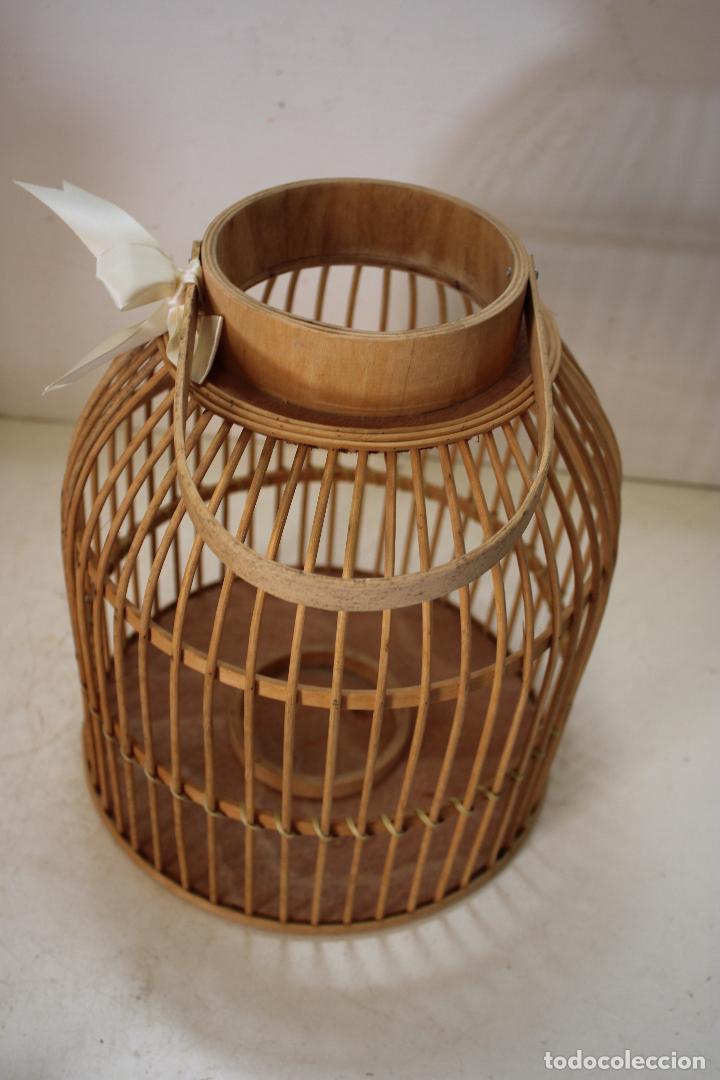 Vintage: farol de mimbre / rattan - Foto 2