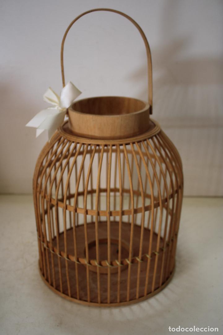 Vintage: farol de mimbre / rattan - Foto 4