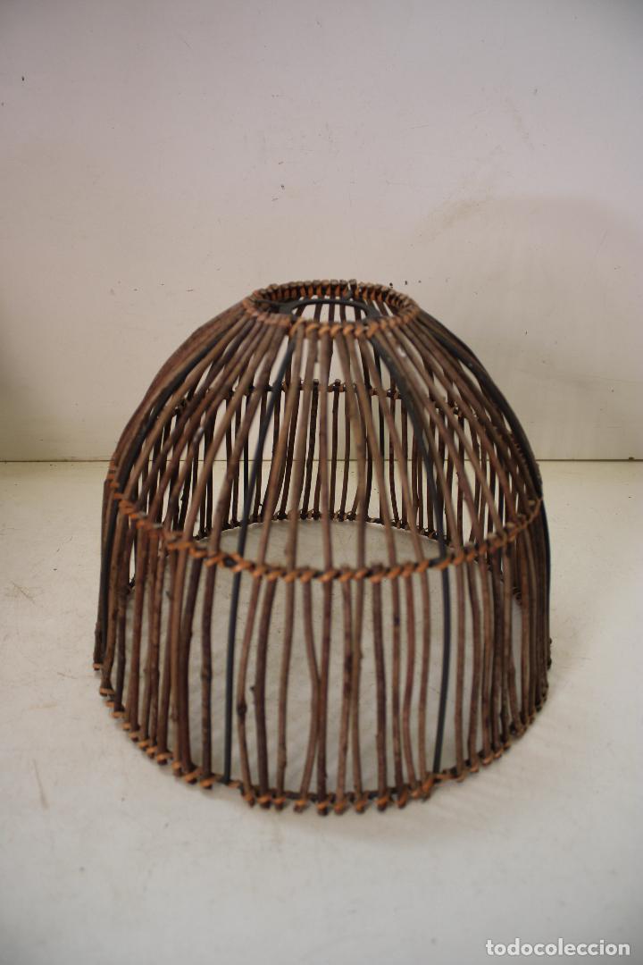 Vintage: lampara de techo de rattan - Foto 5