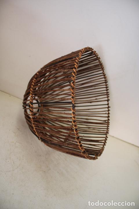 Vintage: lampara de techo de rattan - Foto 2