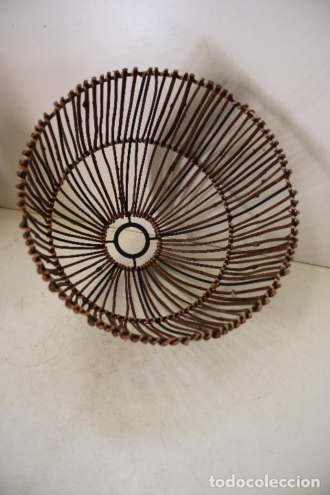 Vintage: lampara de techo de rattan - Foto 4