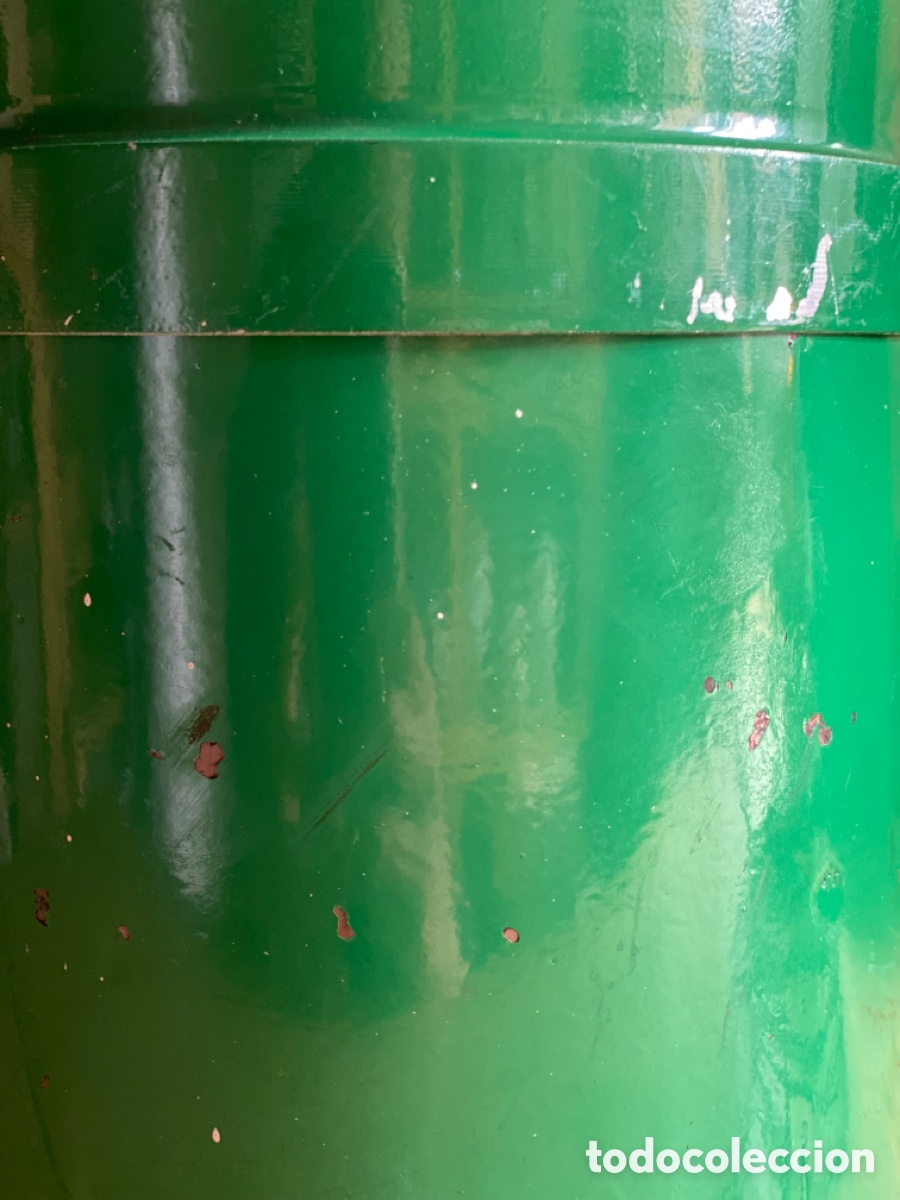 Vintage: L&aacute;mpara de mesa industrial lacada verde - Foto 18