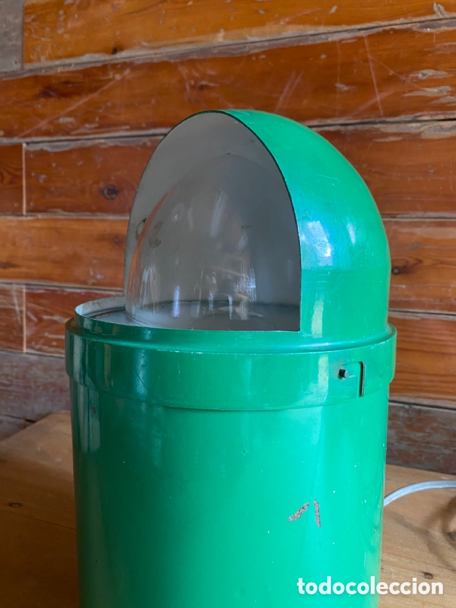 Vintage: L&aacute;mpara de mesa industrial lacada verde - Foto 15
