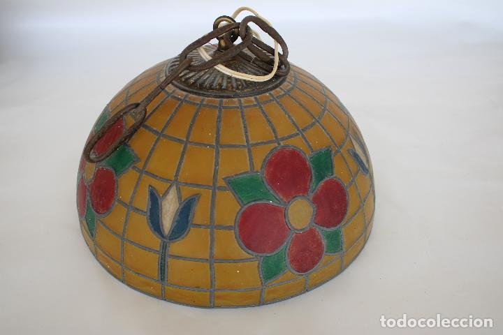 Vintage: lampara de techo de flores - Foto 2